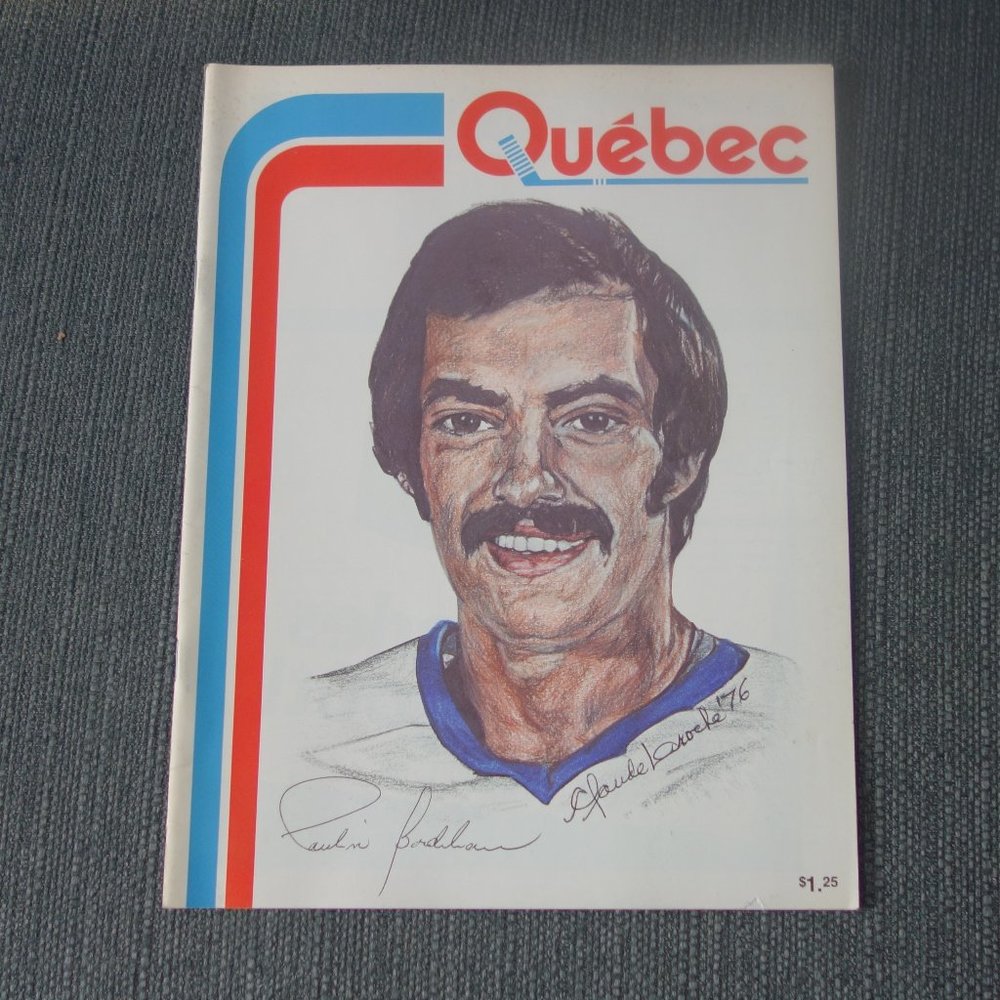 Vintage Quebec La revue des Nordiques de Quebec Saison 1976-77